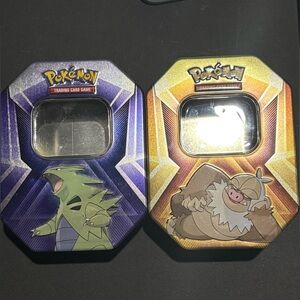 2 Pokemon Collectible Tin Set